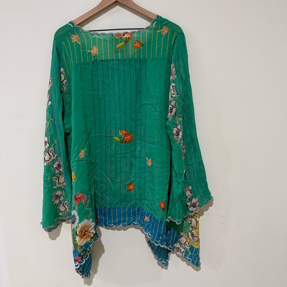 Johnny Was Stella Flare Sleeve Blouse size XL - Picture 7 of 7